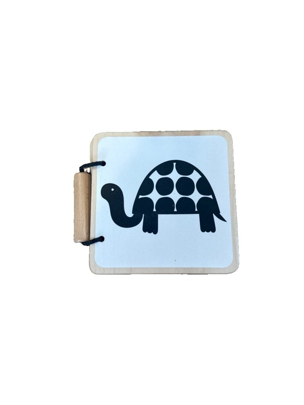Lovevery Wooden Animal Book B&W Contrast - The Looker Play Kit 0-12 Weeks